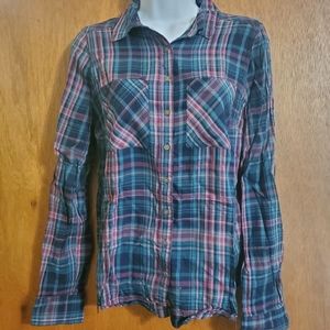 Maurices plaid button up shirt